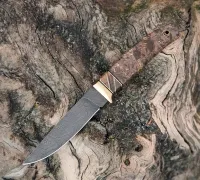 Нож Граф из дамасской стали купить на сайте koval-knife.shop