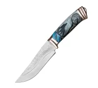 Нож Клыч из дамасской стали купить на сайте koval-knife.shop