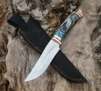 Нож Клыч из дамасской стали купить на сайте koval-knife.shop